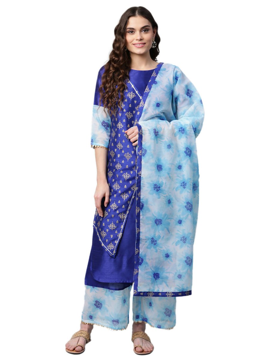 Ahalyaa Women's Traditional wear Kurta Set - Royal Blue