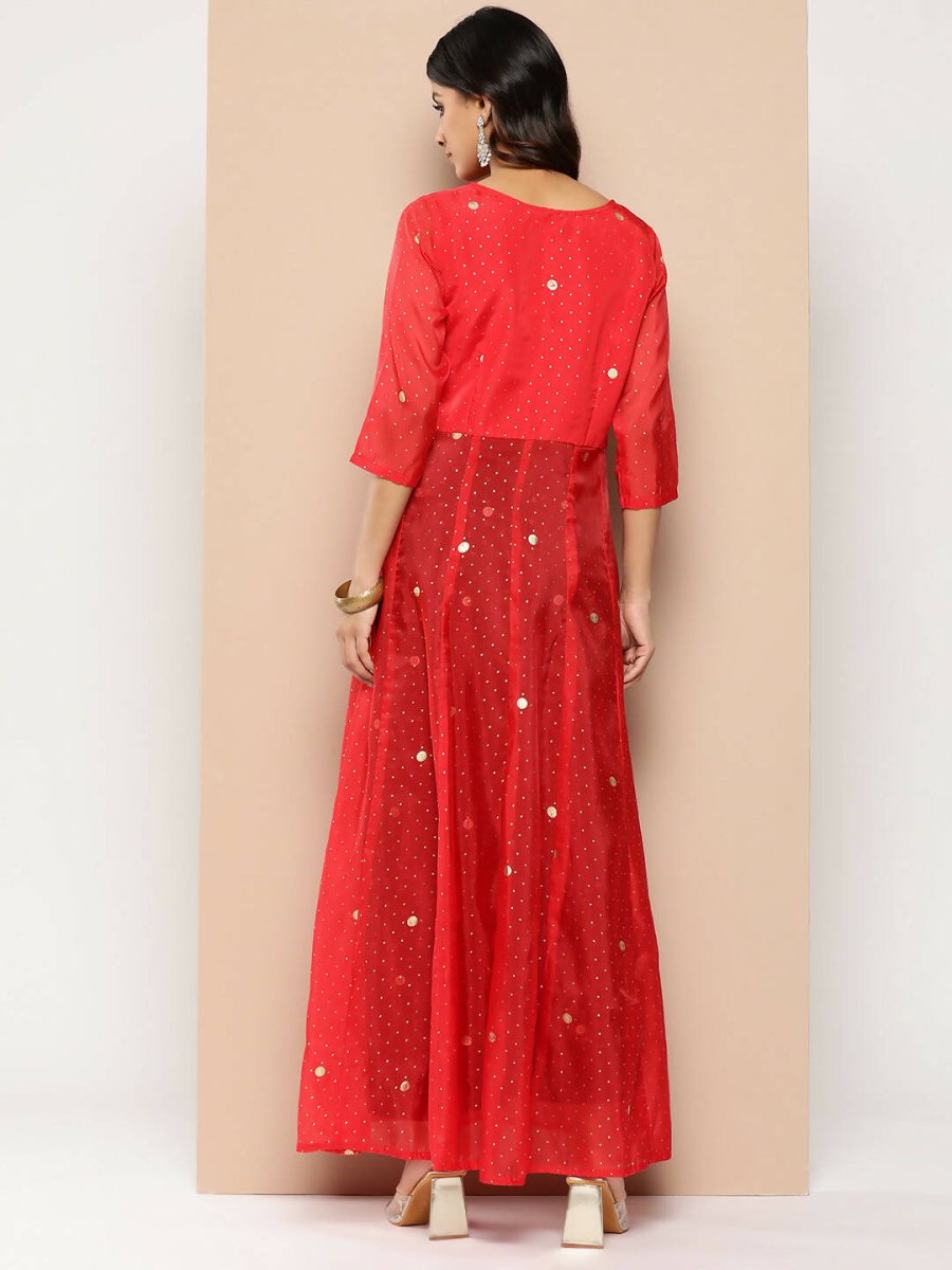 Ahalyaa Womens Kurta Set - Red