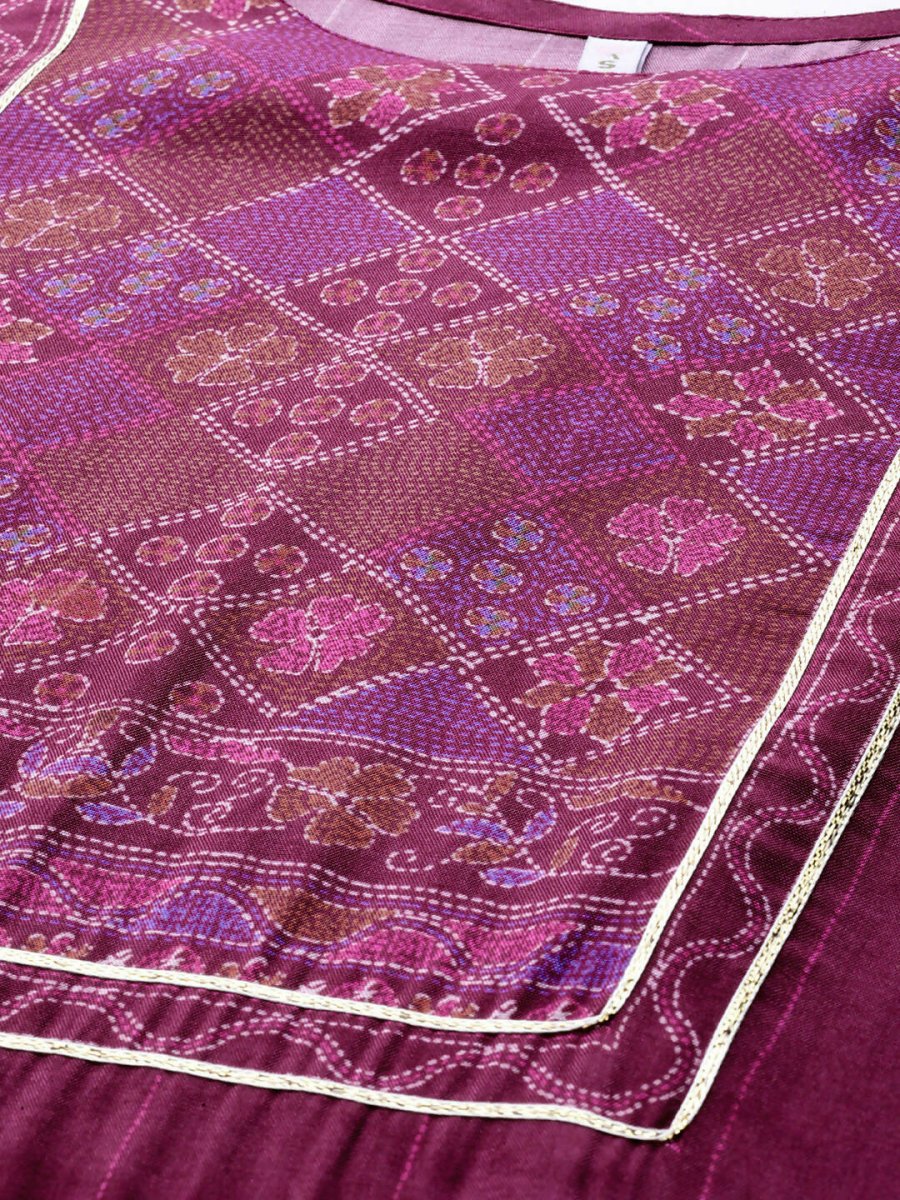 Ahalyaa Women's Traditional wear Kurta - Purple