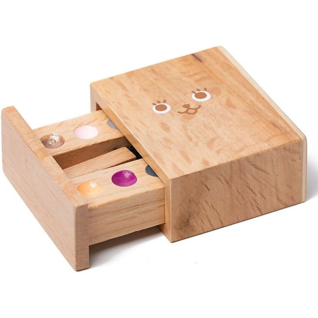 Nesta Toys Wooden Makeup Toy, Girls Salon Playset, Beauty Salon Play Set with Vanity and Accessories (12 Pcs)