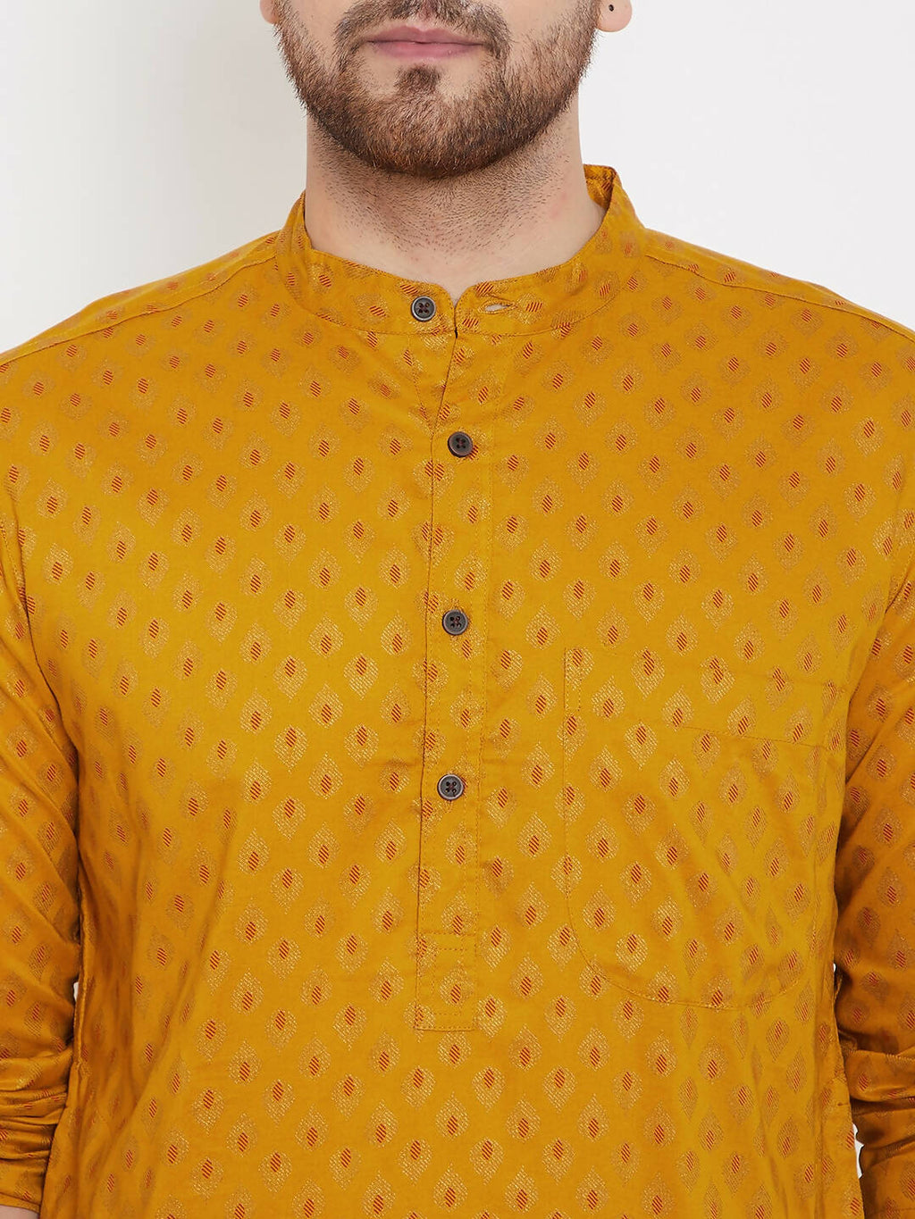 Even Apparels Yellow Rayon Wedding Men's Kurta For Haldi