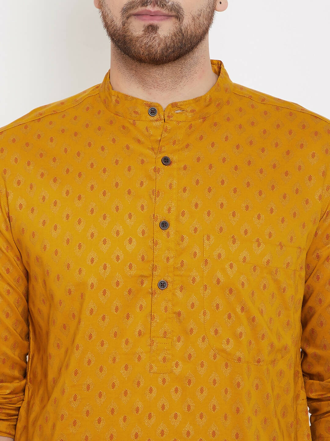 Even Apparels Yellow Rayon Wedding Men's Kurta For Haldi