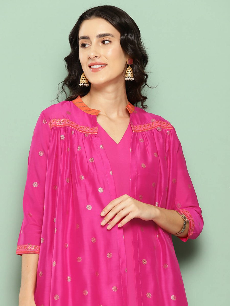 Ahalyaa Women's Traditional wear Kurta Set - Pink