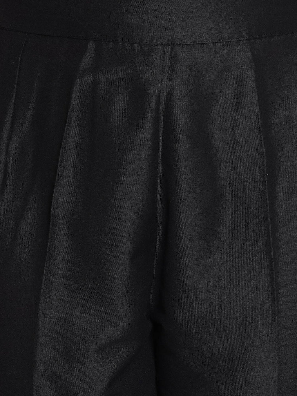 Women Republic Black Cotton Blended Set with Attached Drape