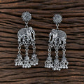 Joban Fashion Women Silver Black Oxidised Earrings