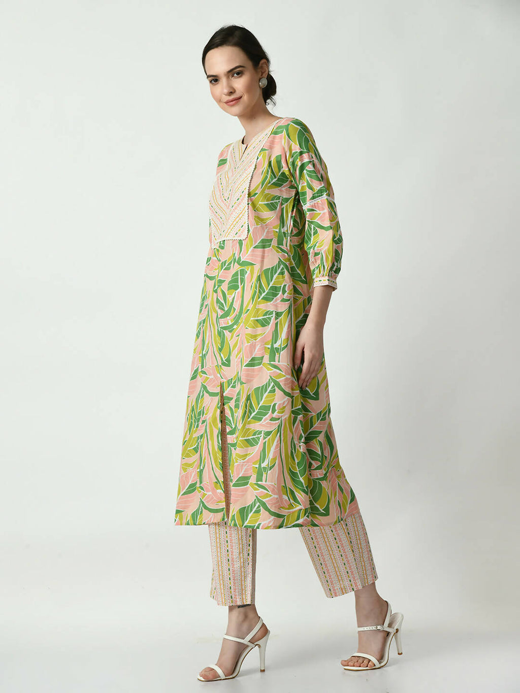 Myshka Women's Multi A-Line Kurta & Palazzos