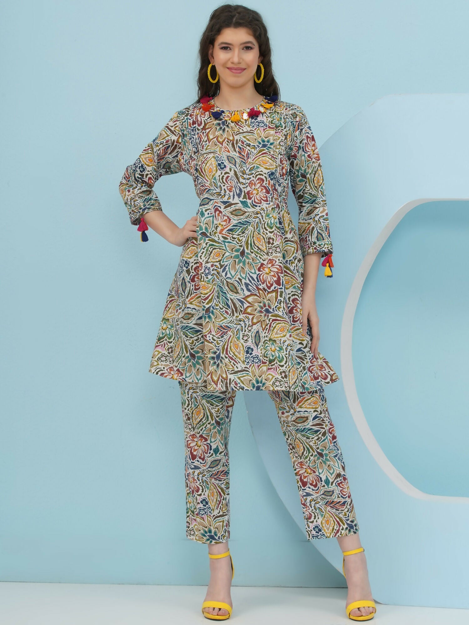Joban Fashion Floral Co Ord Set - Multi Color