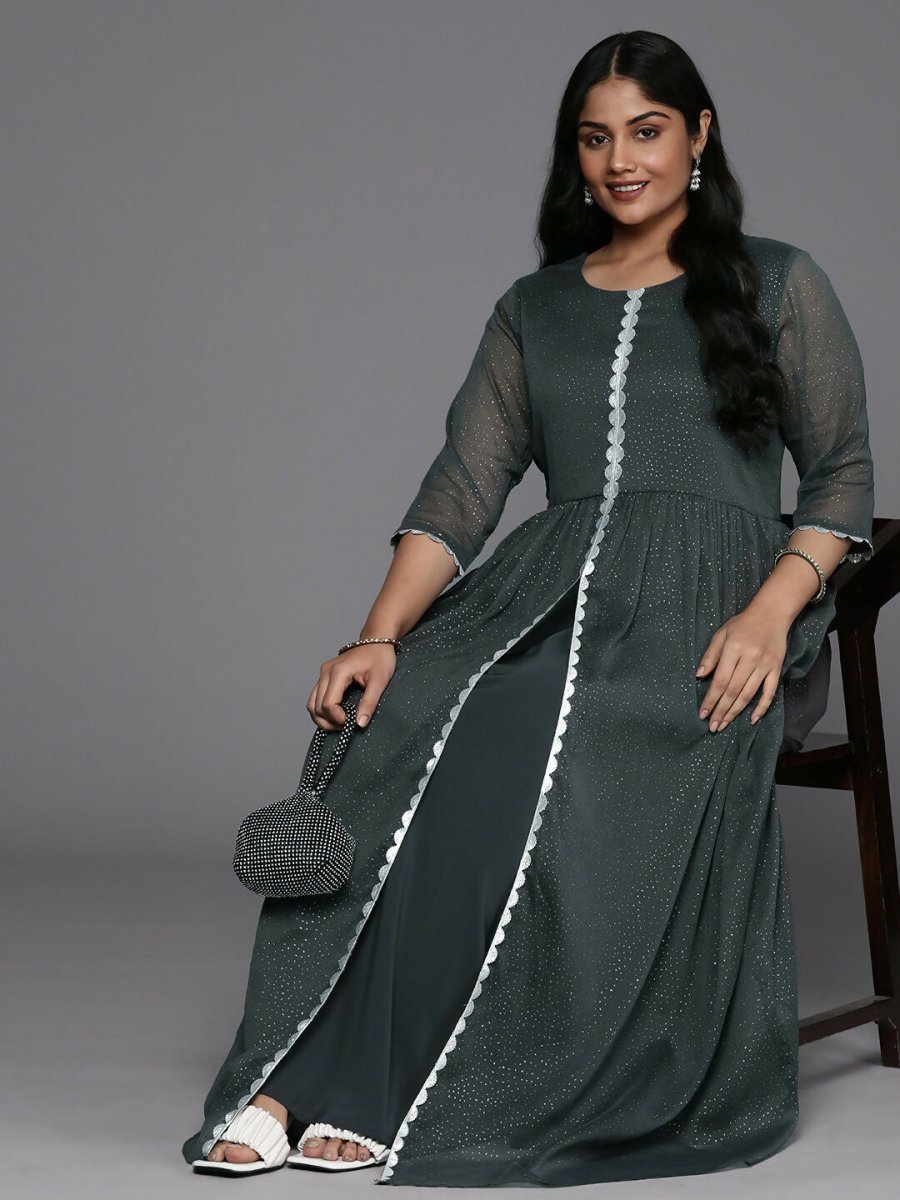 Ahalyaa Women's Traditional wear Ethnic Dress - Grey