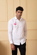 Swan Embroidery Shirt by Hilo Design