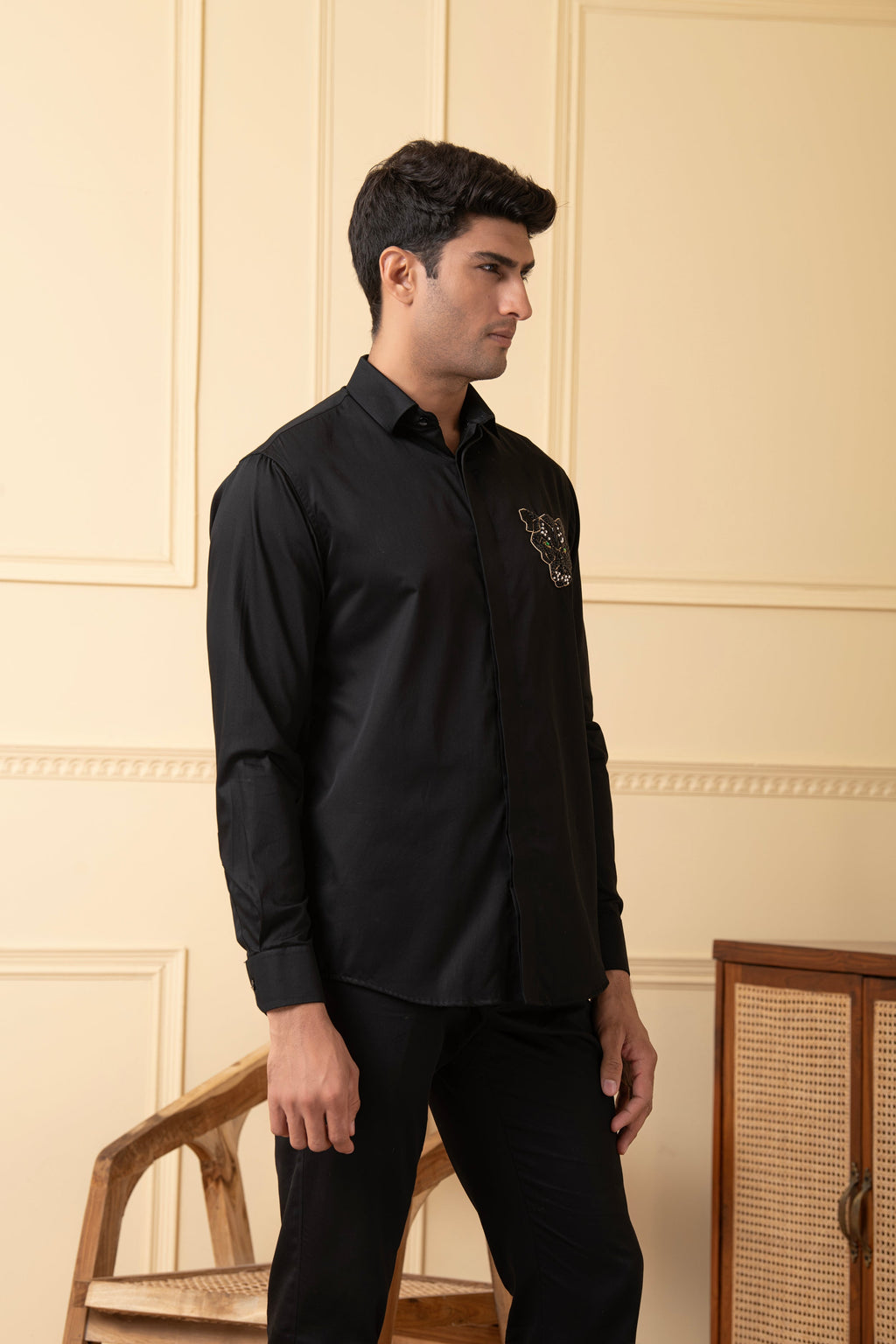 Panther Embroidery Shirt by Hilo Design
