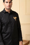 Origami Bird Shaped Embroidery Shirt by Hilo Design