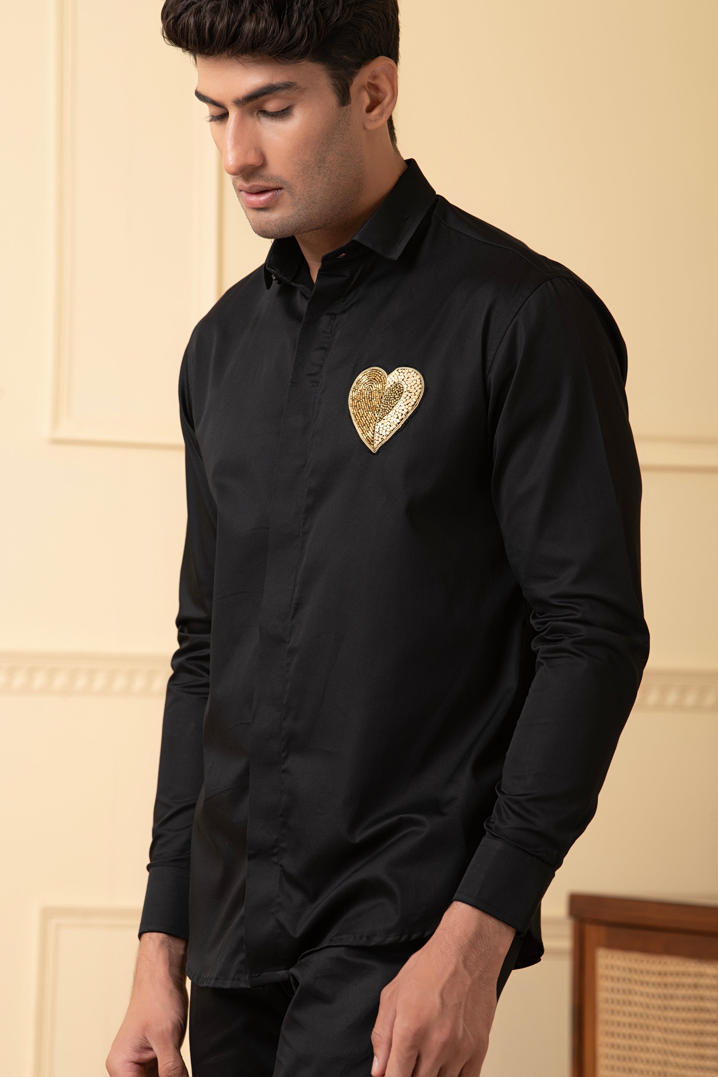 Heart Shaped Patch Shirt by Hilo Design