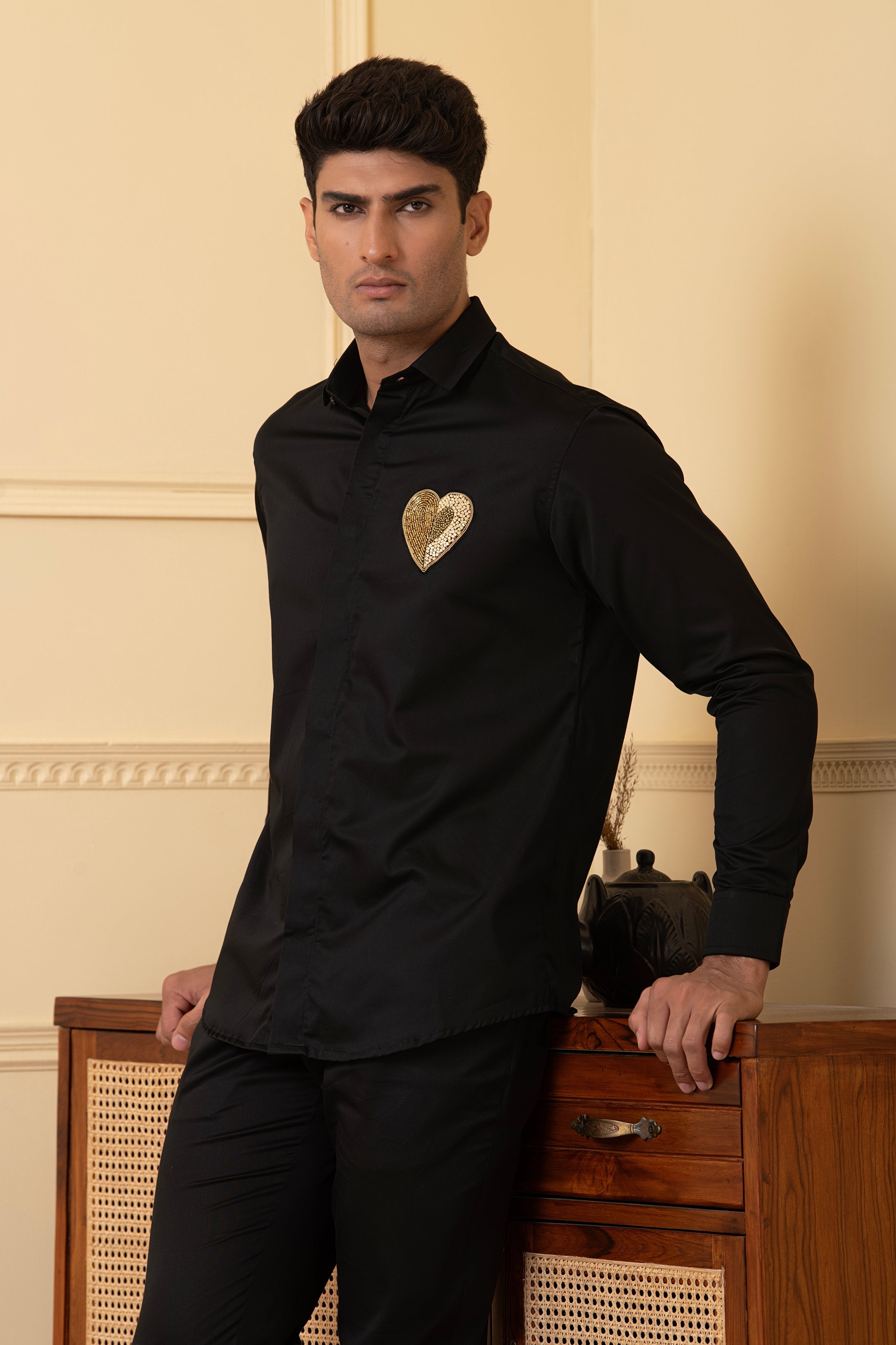 Heart Shaped Patch Shirt by Hilo Design