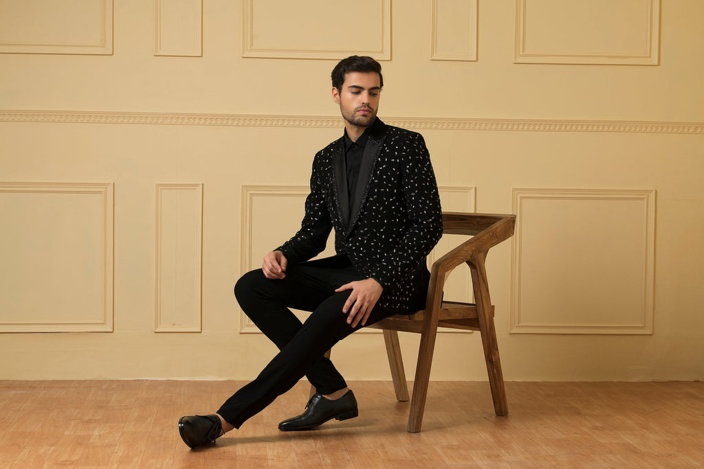 Black Beads Blazer by Hilo Design