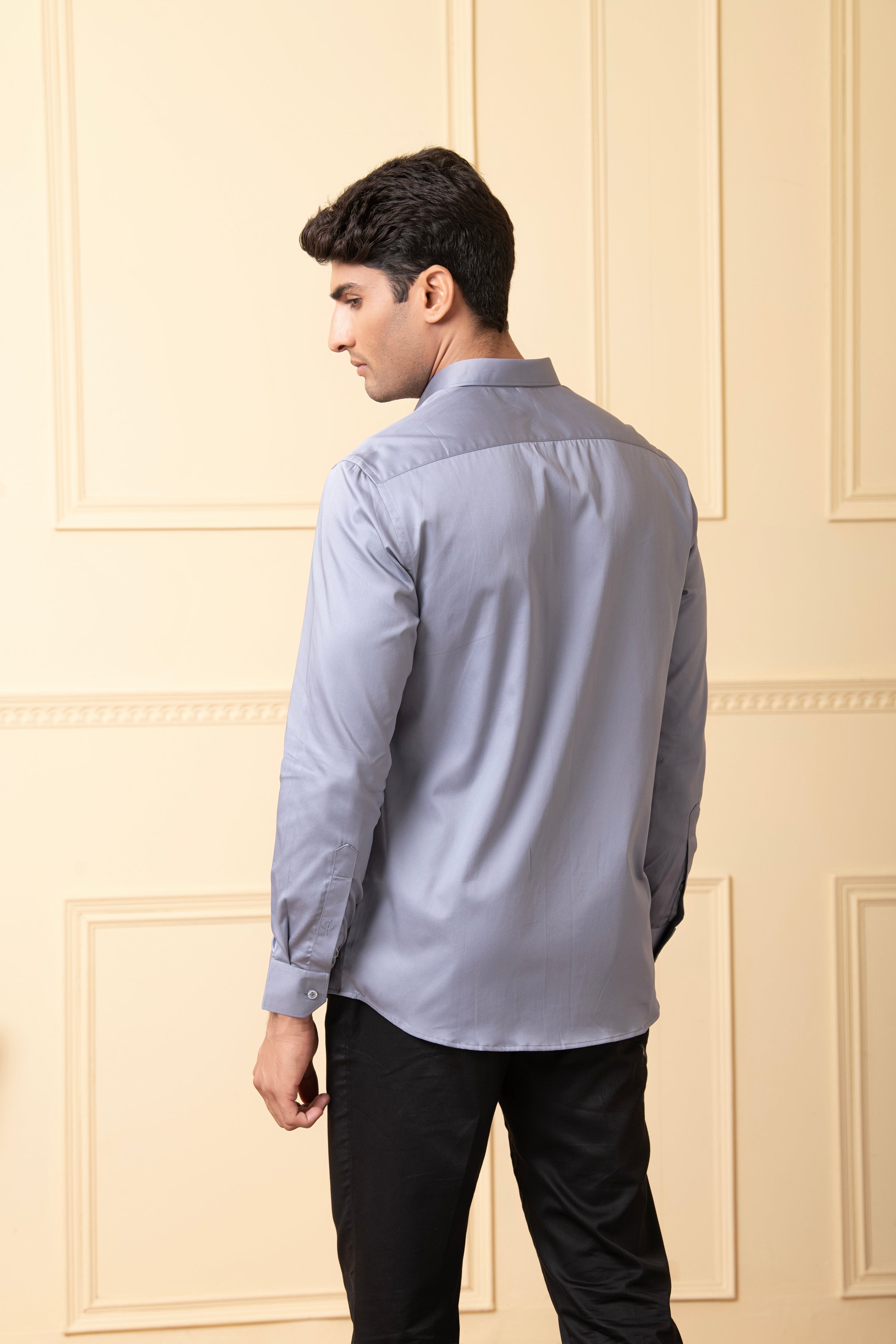 Ragic Grey Pintuck Shirt by Hilo Design