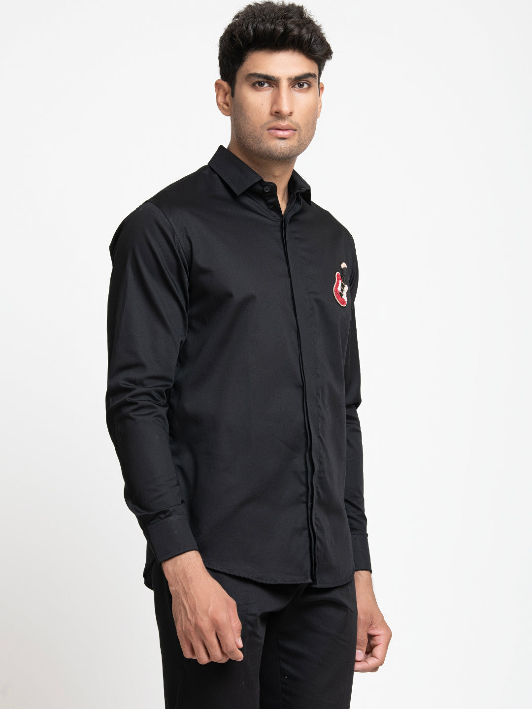 Guitar Embroidery Shirt by Hilo Design