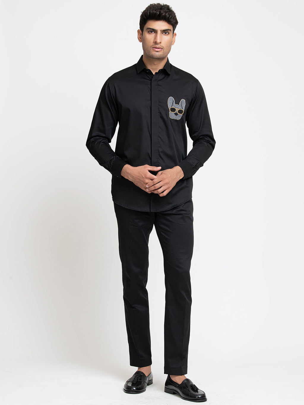 Dog Embroidery Shirt by Hilo Design