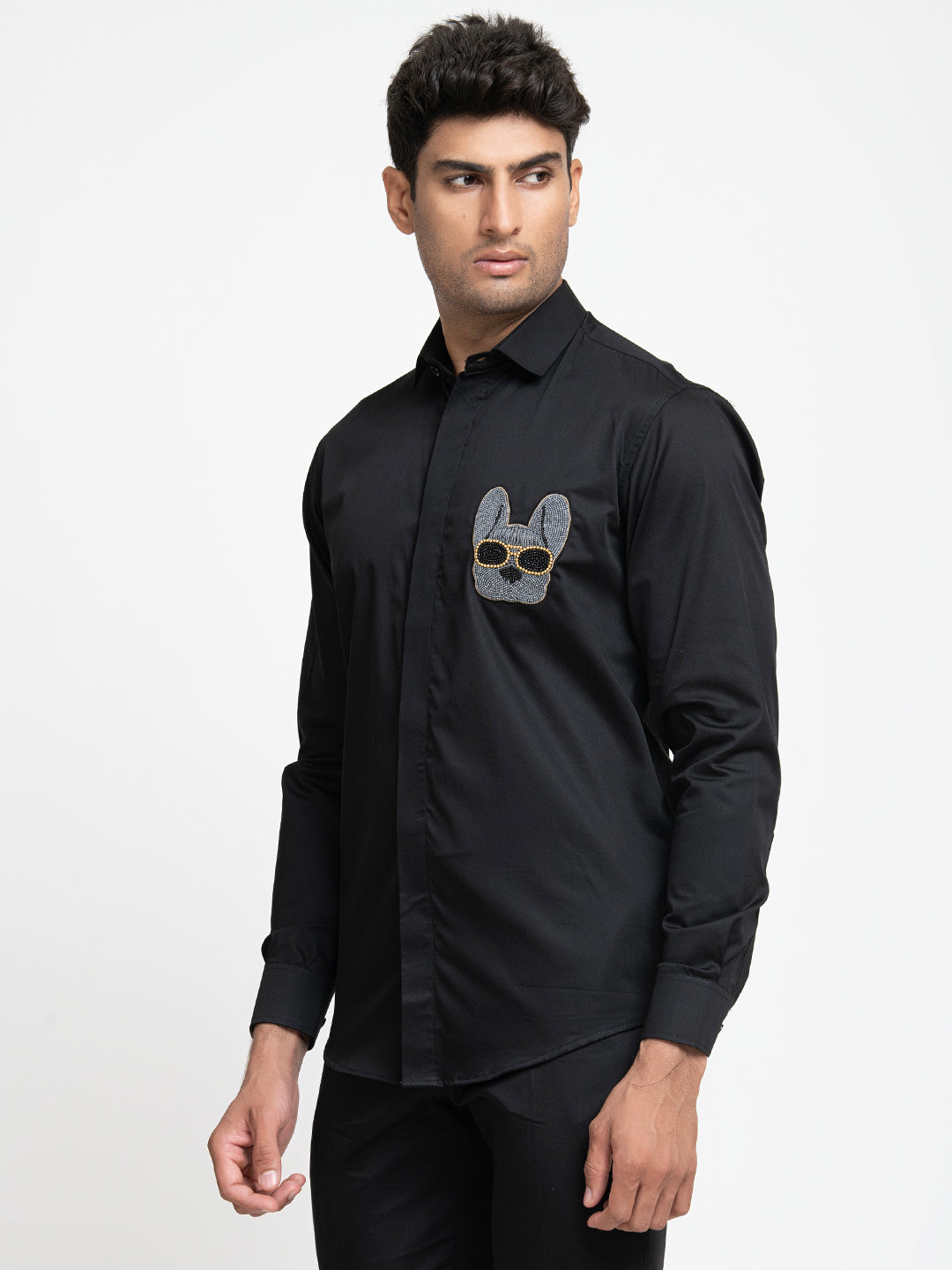 Dog Embroidery Shirt by Hilo Design