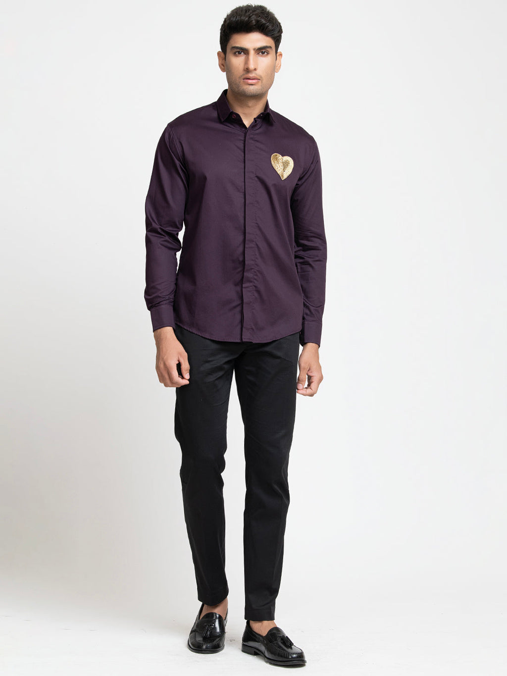 Heart Embroidery Shirt by Hilo Design