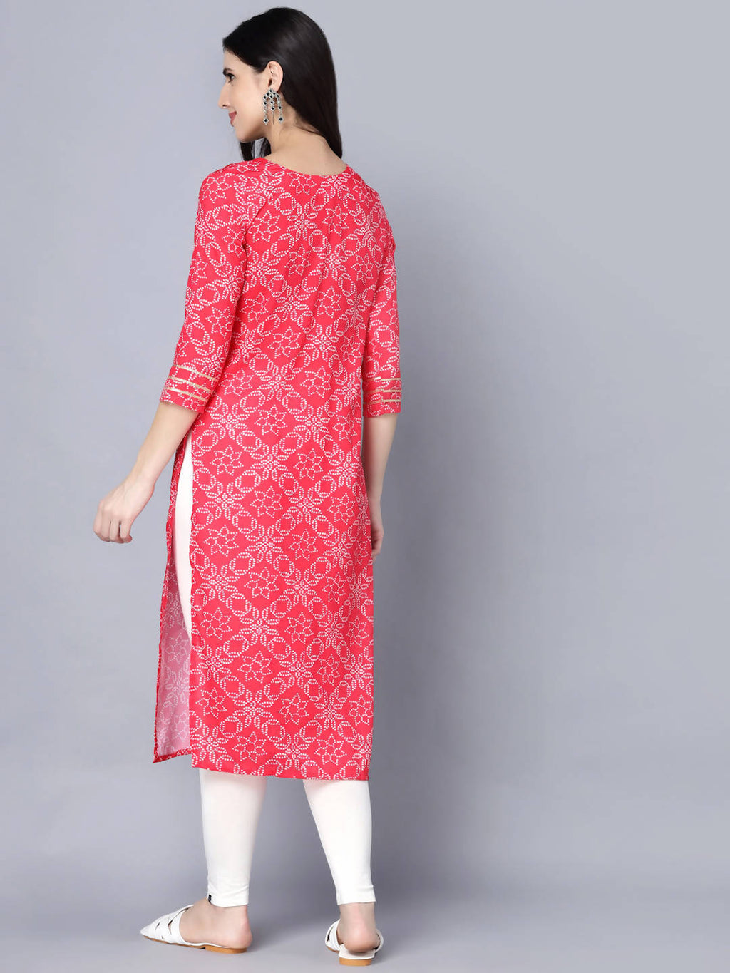 Myshka Women Pink Floral Printed Kurta
