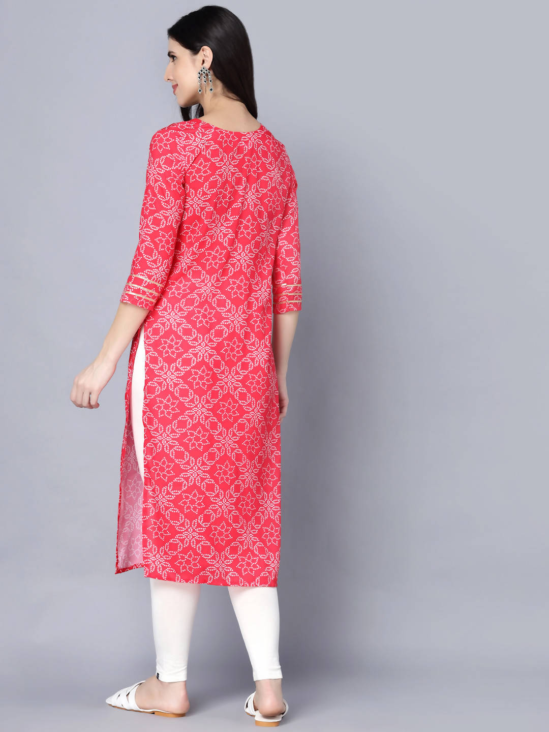 Myshka Women Pink Floral Printed Kurta