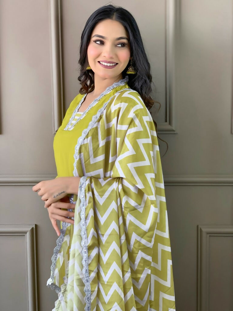 Partywear Designer Viscose Gajri Stitched Suit With Dupatta - Tanisha