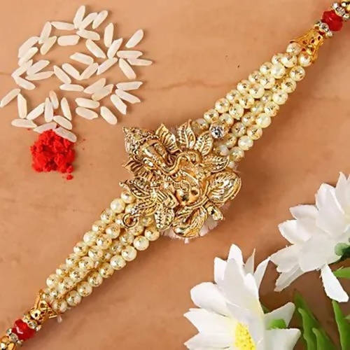 Ganesha Blessings Rakhi & Soan Papdi