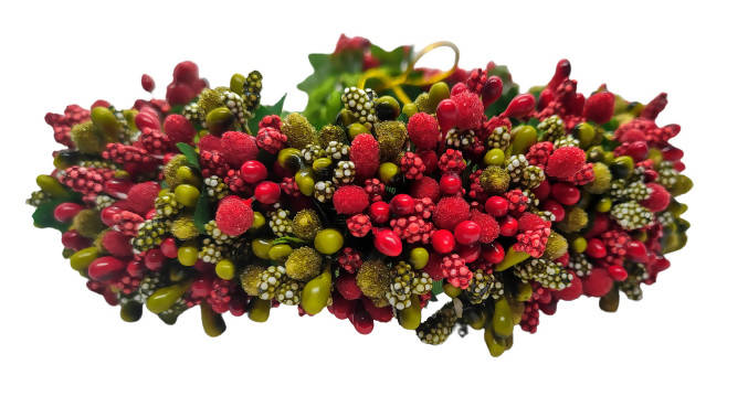 Green & Red Pollens Bridal Hair Gajra