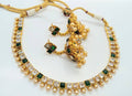 White & Green Necklace Set