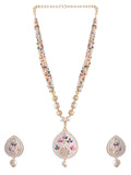 VOJ Women White Color stainless steel Jewellery Set