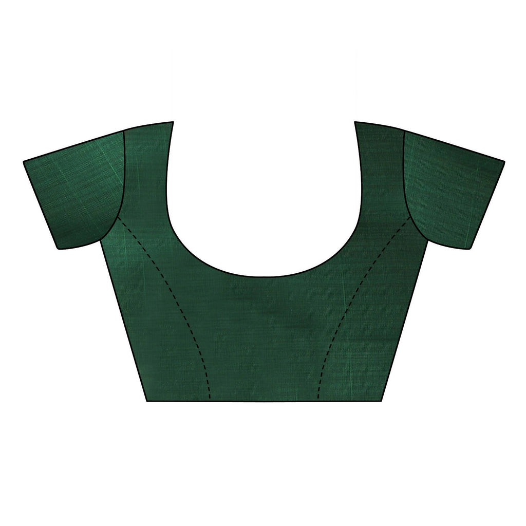 Vamika Weaving Banarasi Jacquard Green Saree