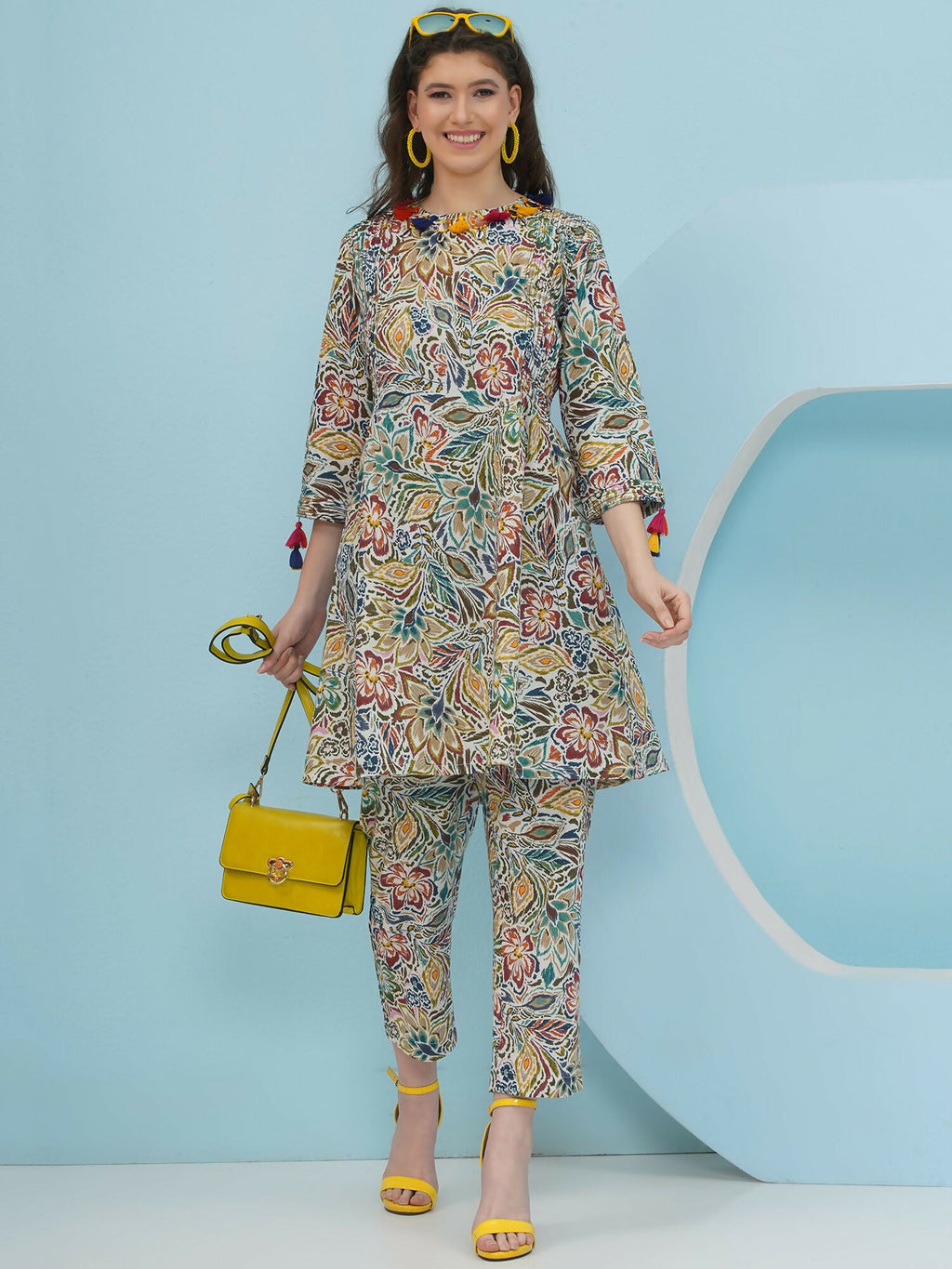 Joban Fashion Floral Co Ord Set - Multi Color