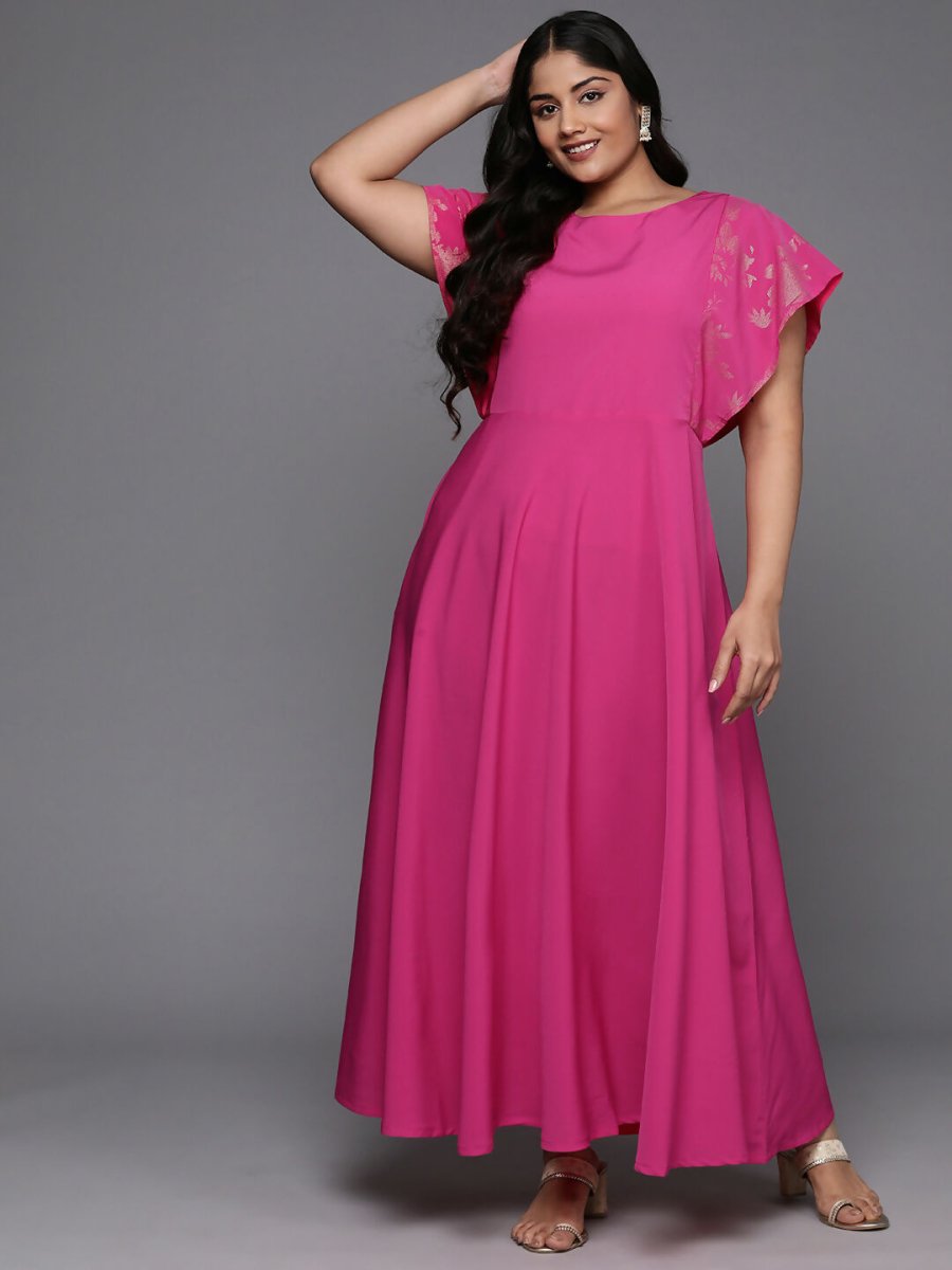 Ahalyaa Women's Traditional wear Ethnic Dress - Pink