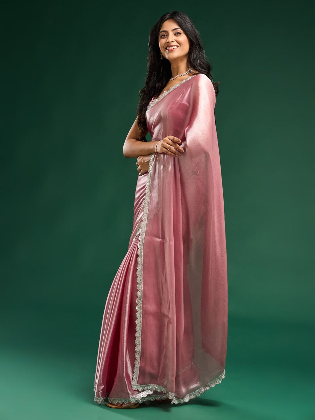 kasee Solid Embellished Saree