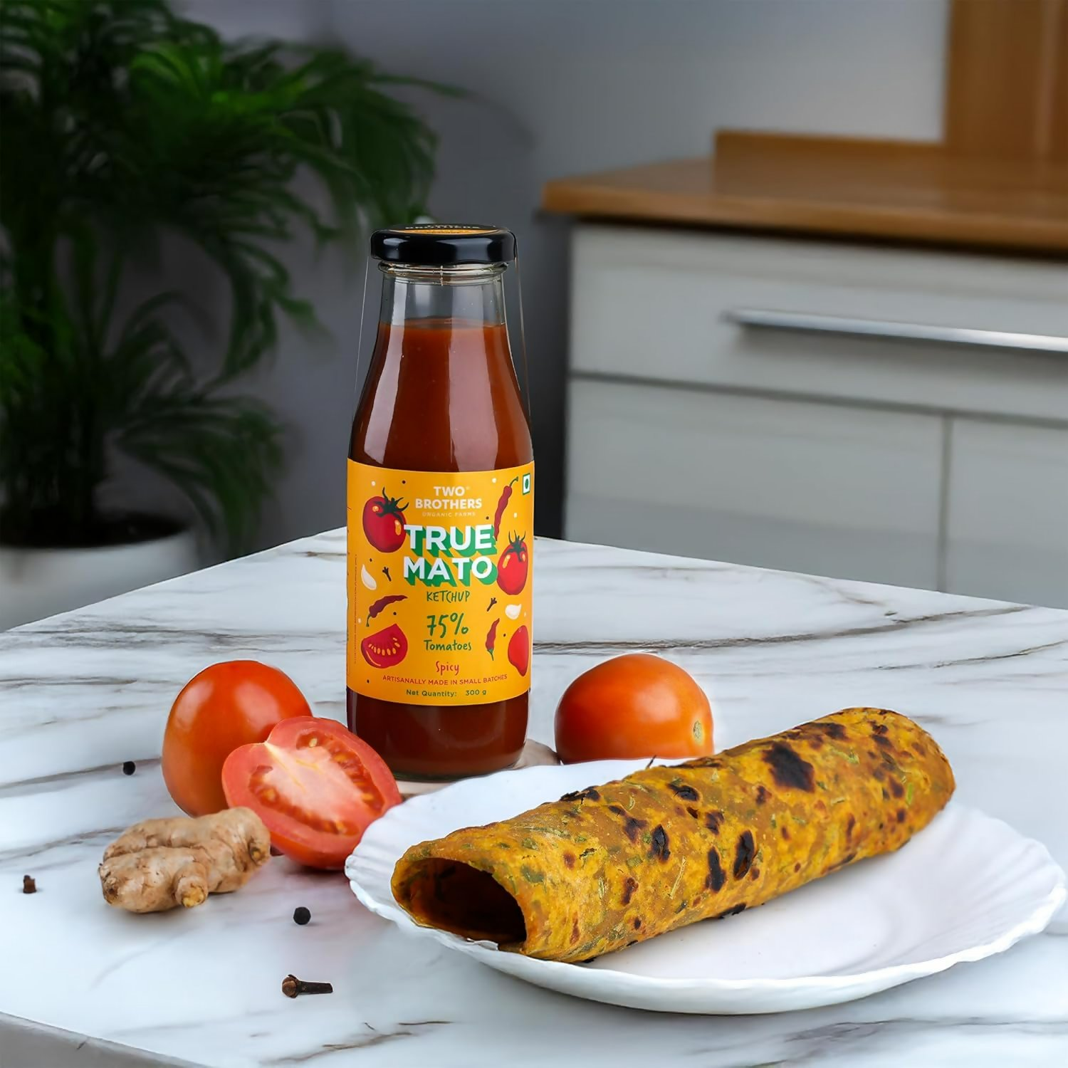 Two Brothers Organic Farms Truemato Ketchup - Spicy