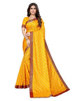 Vamika Dola Silk Yellow Lace Border Bollywood Style Saree (SUCHI YELLOW)