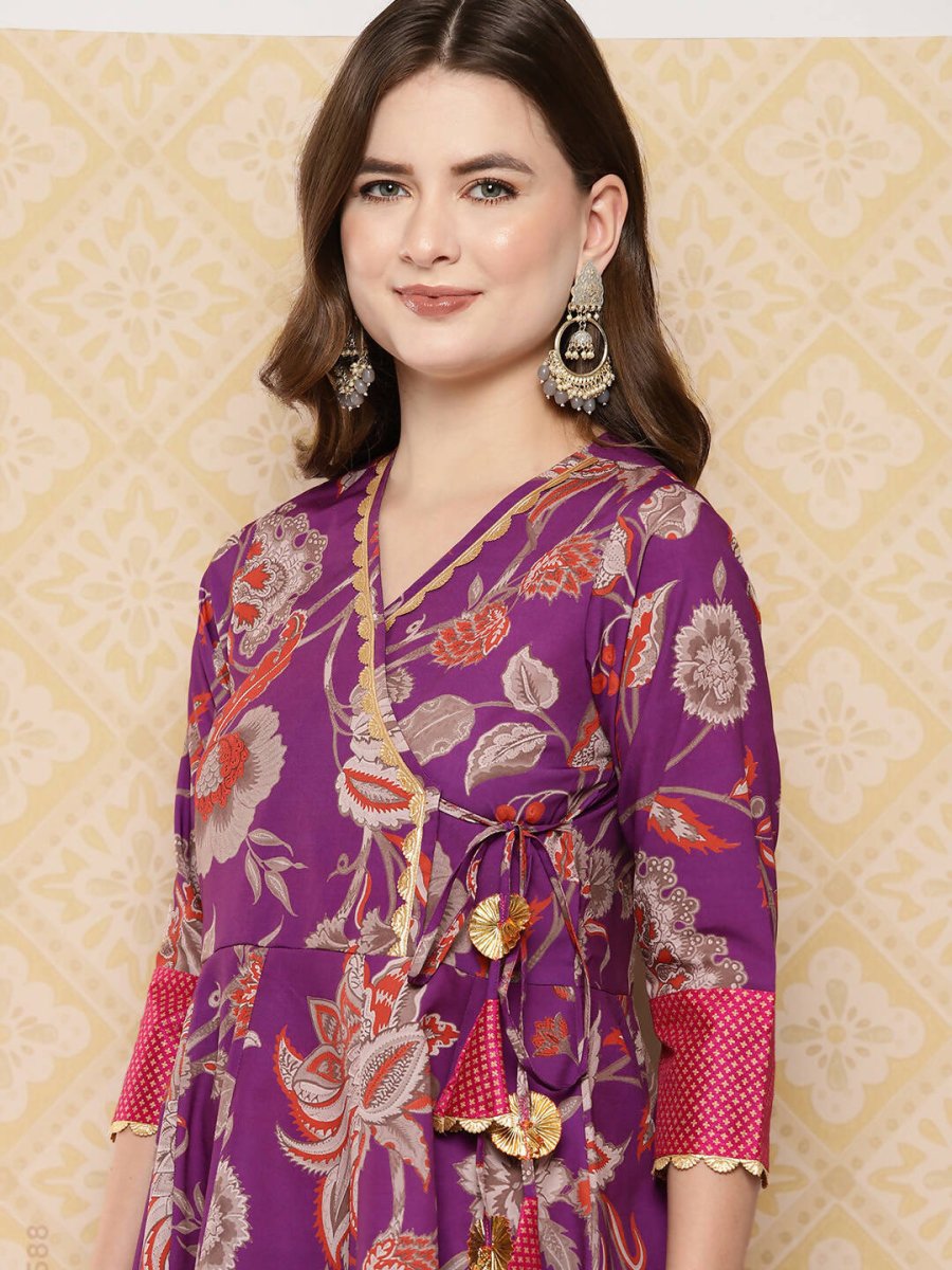 Ahalyaa Women's Traditional Wear Co-ods - Purple