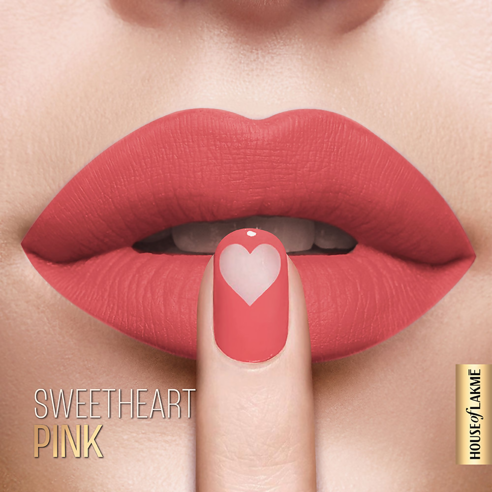 Lakme Xtraordin-Airy Velvet Matte Lip Mousse - Sweetheart Pink