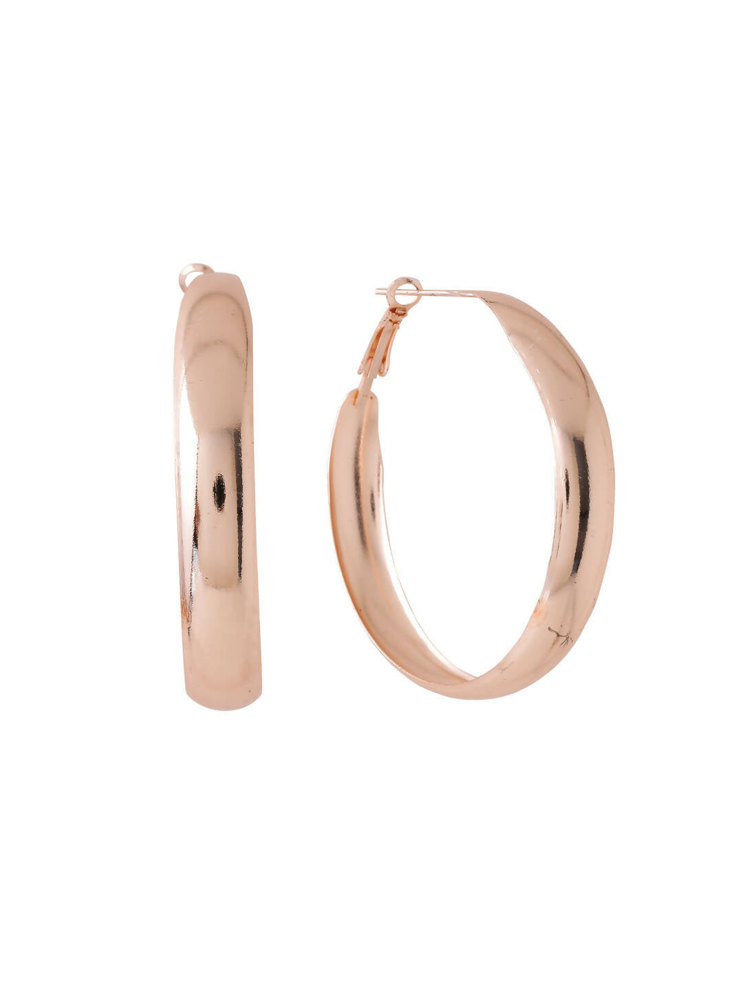 NVR Women Gold-Polished Hoop Earrings