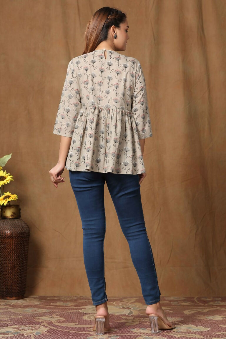 Miravan Women's Printed Short Kurti
