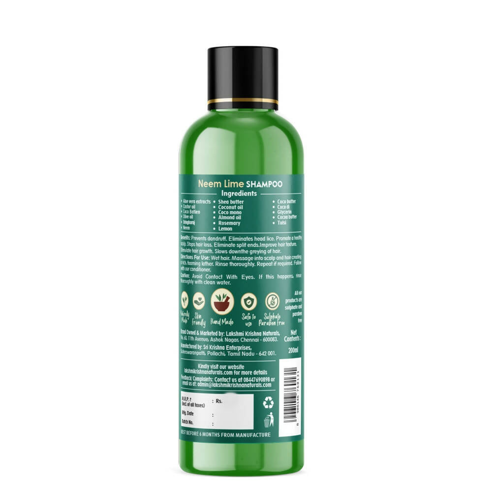 Lakshmi Krishna Naturals Neem Lime Shampoo