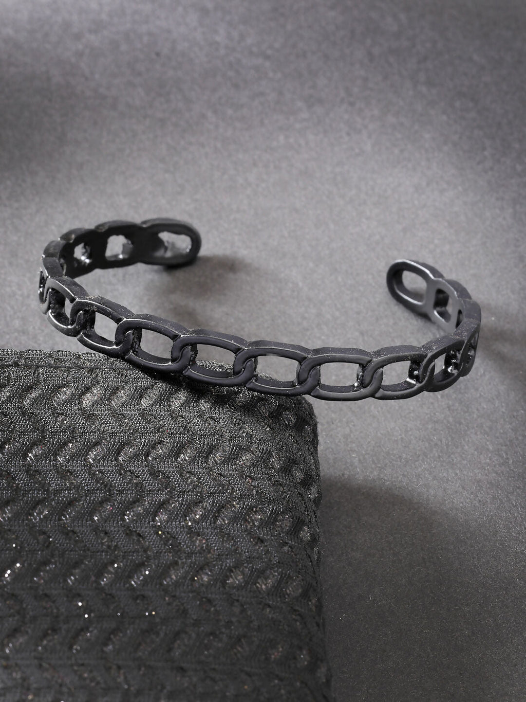 NVR Men's Set of 2 Gold & Black Rhodium-Plated Metal Cuff Bracelet