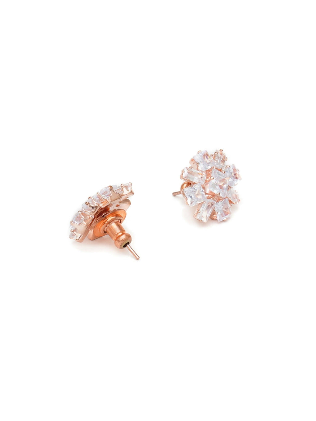 stone stud (Rose gold) - Ruby Raang