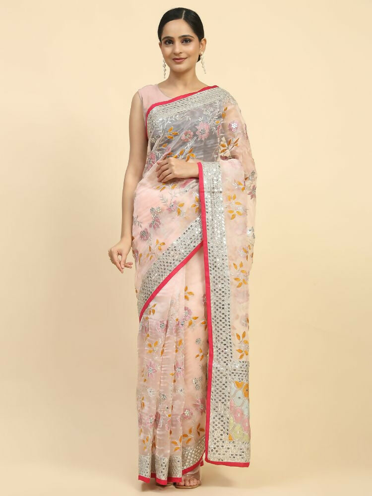 Vamsee Kimisha Multi Color Organza Saree