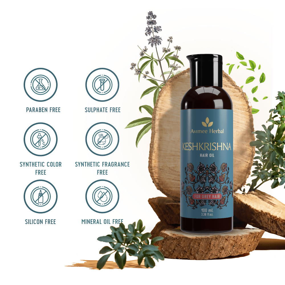 Avimee Herbal Keshkrishna Hair Oil For Grey Hair