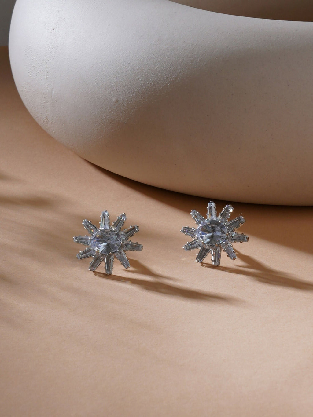 stone stud (white) - Ruby Raang