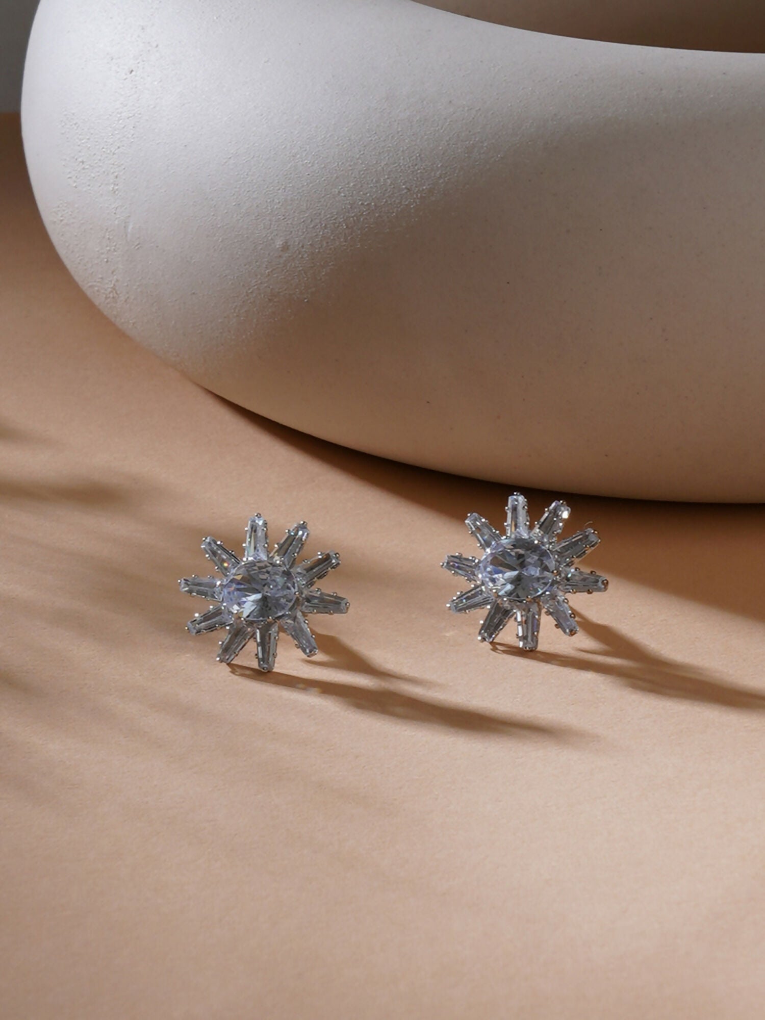 stone stud (white) - Ruby Raang