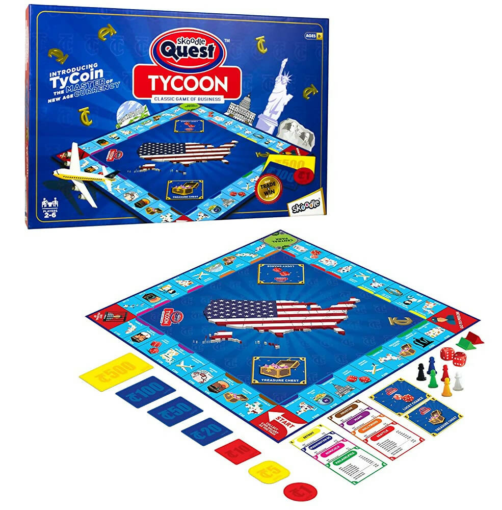 Skoodle Quest Tycoon Classic Game of Business Games & Puzzles for Families and Friends, Toys for Kids