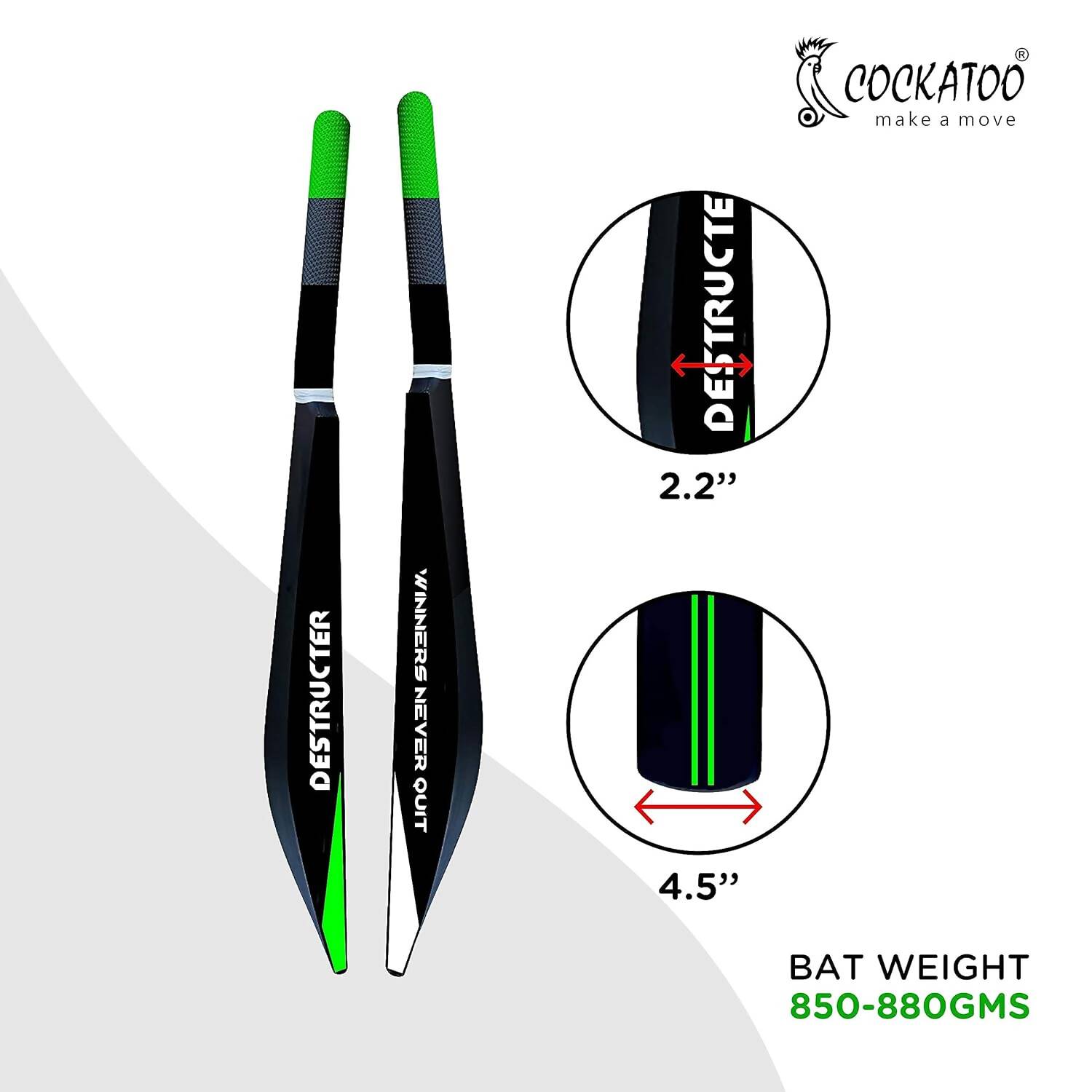 Cockatoo Destructor Plastic Cricket Bat