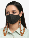 Women's Pack Of 2 Brown Gold Toned Beaded Mask Chains - Ruby Raang